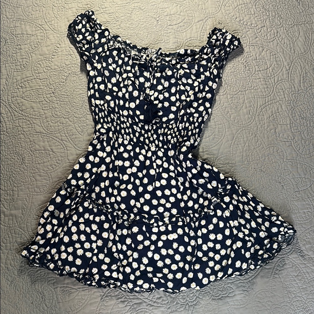 Floral Navy Blue Kids Dress